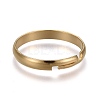 Adjustable 201 Stainless Steel Plain Band Rings STAS-P249-25B-G-3
