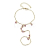 Brass Micro Pave Cubic Zirconia Mittens Bracelets BJEW-C156-01G-02-4