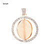 Alloy Pendant Cabochon Settings X-PALLOY-S107-005RG-RS-3