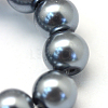 Baking Paint Pearlized Glass Pearl Round Bead Strands HY-Q003-4mm-12-3