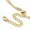 Faceted Rondelle Natural Dyed Red Crystal Link Bracelets BJEW-M315-01G-3