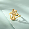 Brass Adjustable Finger Rings FS-WGCBB08-01-3
