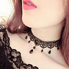 Gothic Style Resin Tassel Lace Chain Necklaces WG2E9D0-08-1