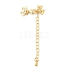 Brass Curb Chain Extenders with Micro Pave Cubic Zirconia X-KK-I705-17G-2