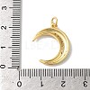 Moon Rack Plating Brass Micro Pave Cubic Zirconia Enamel Pendants KK-G504-06G-01-3