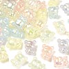 60Pcs 6 Colors UV Plating Rainbow Iridescent Acrylic Beads PACR-CJ0001-22-3