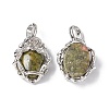 Natural Unakite Pendants G-P484-03P-02-2