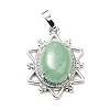 Natural Green Aventurine Pendants G-B033-03P-23-2