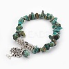 Natural Mixed Stone Beads Charm Bracelets BJEW-JB03960-2