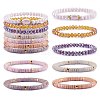 7Pcs 7 Style Handmade Polymer Clay Heishi Surfer Stretch Bracelets Set BJEW-SW00073-04-2
