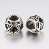 Tibetan Style Alloy Rhinestone European Beads PALLOY-F200-05C-2