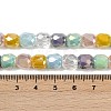 Electroplate Opaque Glass Beads Strands EGLA-G039-03A-01-4