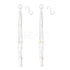 2Pcs Handmade Macrame Polyester with Wood Bead Plant Hanger AJEW-HS0001-46-2