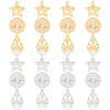 24Pcs 3 Style 201 Stainless Steel Pendants STAS-DC0006-09-1