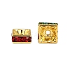 Brass Rhinestone Spacer Beads RSB074NFG-4