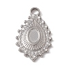 Non-Tarnish 304 Stainless Steel Pendant Cabochon Settings STAS-P316-04P-1