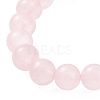Natural Rose Quartz & Alloy Buddha Head Beaded Strech Bracelets BJEW-JB09420-03-3