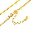 925 Sterling Silver Snake Chain Necklaces NJEW-P300-01B-G-2
