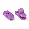 Eco-Friendly Opaque Solid Colour Plastic Baby Pacifier Holder Clip KY-L077-02B-2