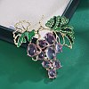 Resin Rhinestone Brooch JEWB-K027-09G-1