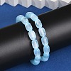 Dyed Natural Selenite Column Beaded Stretch Bracelets for Women BJEW-I312-05B-3