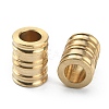 Groove Column Shaped Brass Beads FIND-WH0143-88G-2