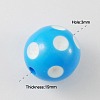 Polka Dot Round Bubblegum Acrylic Beads for Chunky Necklaces X-SACR-S146-20mm-01-2