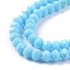 Electroplate Opaque Solid Color Glass Beads Strands EGLA-A034-P6mm-L11-3
