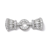 Eco-Friendly Rack Plating Brass Micro Pave Clear Cubic Zirconia Watch Band Clasps ZIRC-F843-28P-1