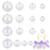 16Pcs 8 Style Handmade Two Holes Blown Glass Globe Beads FIND-PH0004-63-1