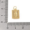 Brass Micro Pave Clear Cubic Zirconia Pendants KK-E111-31K-G-3