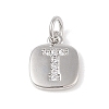 Rack Plating Brass Micro Pave CLear Cubic Zirconia Charms KK-E110-14P-T-1