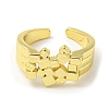 Brass Open Cuff Rings for Women RJEW-G303-01A-G-2