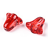 Spray Painted Transparent Glass Beads GLAA-D006-20D-2