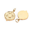 304 Stainless Steel Pendant Cabochon Settings STAS-S116-147G-2