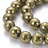Round Non-magnetic Synthetic Hematite Beads Strands G-D617-12mm-28-4