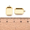 304 Stainless Steel Pendant Cabochon Component STAS-Q113-19D-G-3
