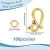 100Pcs Tibetan Style Hook and Eye Clasps FIND-GO0003-01AG-2