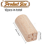 12pcs 12 styles Round Wooden Traditional Chinese Moon Cake Molds AJEW-CA0004-24-2
