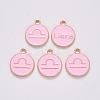 Alloy Enamel Pendants ENAM-S124-01B-09K-2
