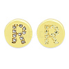Brass Micro Pave Clear Cubic Zirconia Beads KK-T030-LA843-RX3-3