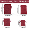 16Pcs 4 Styles Polyester Imitation Burlap Packing Pouches Drawstring Bags ABAG-BBC0001-01D-2