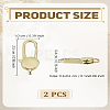 2Pcs Brass Lobster Claw Clasps KK-LP0004-46-2