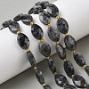 Natural Larvikite Beads Strands G-A295-A03-01-1
