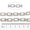 Alloy Textured Oval Link Chains LCHA-K001-05P-3