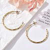 304 Stainless Steel C-Shaped Stud Earrings EJEW-R017-02G-01-2