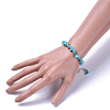 Synthetic Turquoise Chip Bracelets X-BJEW-JB04489-05-4