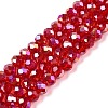 Electroplate Glass Beads Strands EGLA-A044-T6mm-B01-1