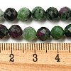 Faceted Round Natural Ruby in Zoisite Bead Strands G-F289-11-6mm-2