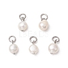 Natural Cultured Freshwater Pearl Potato Charms PALLOY-JF03920-01-1